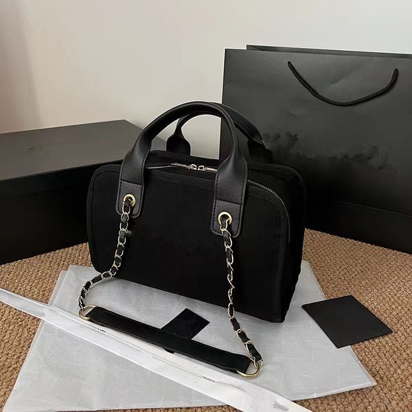 Дизайнерская сумка для плеча женщин Canvas Boston Bags Lady Dimbag Chep Swork Luxurys Messenger Bags модные подушки упаков