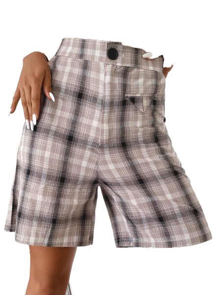 

plaid button fly bermuda shorts o0oq#, White;black
