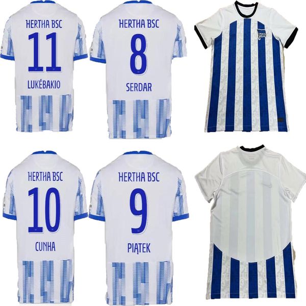 

22/23 hertha berlin soccer jerseys home piatek 2022 2023 tousart boyata cordoba lukebakio serdar football shirts uniforms, Black;yellow