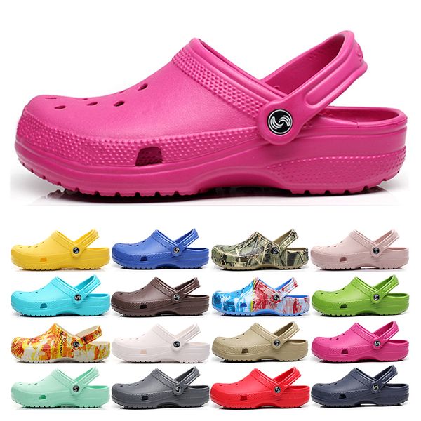 2022 Hausschuhe Klassische Clogs Sandalen Slip On Schwarz Weiß Rot Grau Casual Strand Wasserdichte Schuhe Slides Männer Krankenpflege Krankenhaus Frauen Arbeit Medizinisch