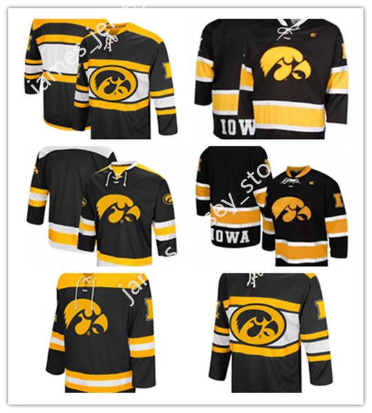 

2022 ncaa custom iowa hawkeyes stitched hockey jersey miles corrigan 32 justin howard 90 carter winborne 16 blake brenczewski 27 brody brenc, Black