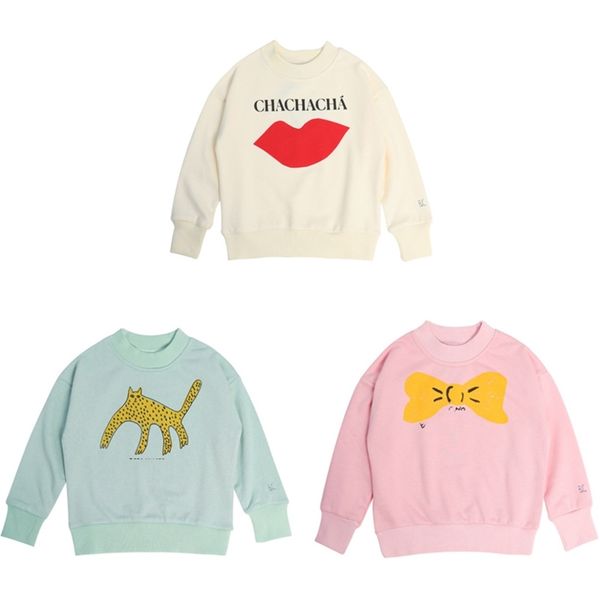 

brand spring summer kids sweaters for boys girls fashion print sweatshirts baby child cotton outwear clothes lj201128, Blue