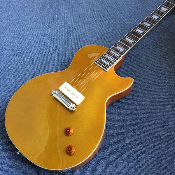 

delivery, electric guitar, gold p90 pickup electric guitar rosewood fingerboard