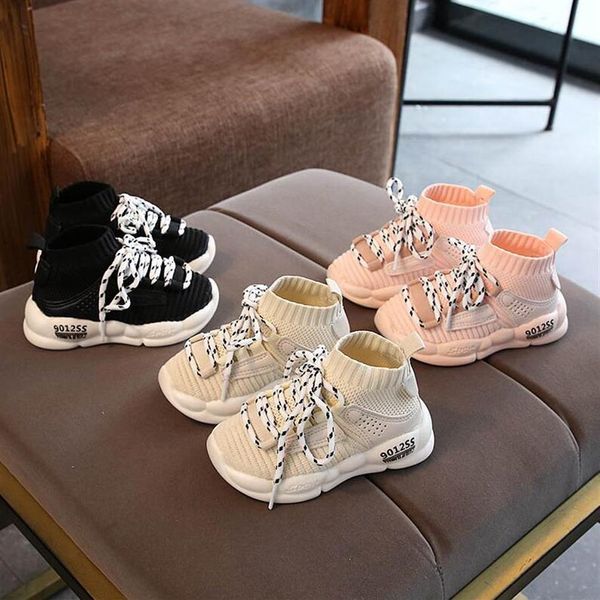 

infants toddler speed sock kids shoes black pink beige trainers designer girls boys runners sneakers size 25-35268m