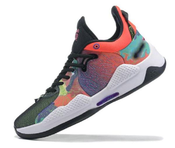 

shoes realeased black white paul george pg 5 v mens basketball clippers bred blue powder pg5 trainers men sports sneakers