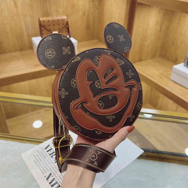 

factory wholesale live women single shoulder messenger women's bag small round old flower personality lovely wide shoulder belt