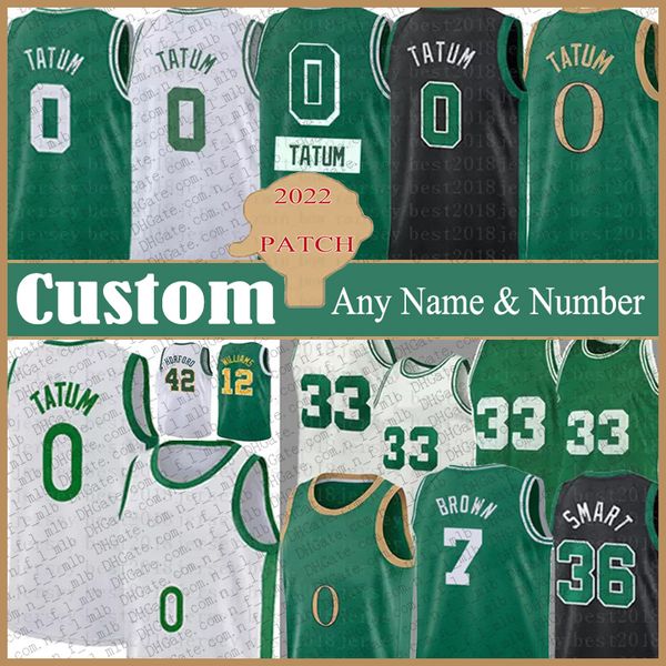 0 Jayson 7 Jaylen Tatum Brown Custom Mens Basketball Jersey Marcus al Smart Horfor