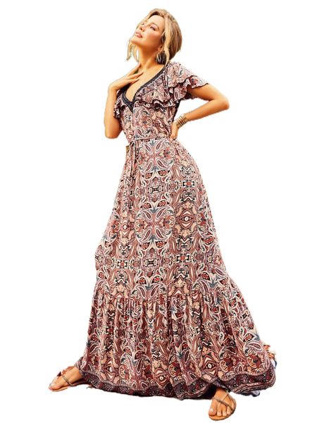 

luukse contrast guipure lace butterfly sleeve drawstring waist ruffle hem dress e3o7#, Black;gray