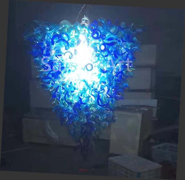 

120cm big murano glass chandelier lighting l decoration blue color