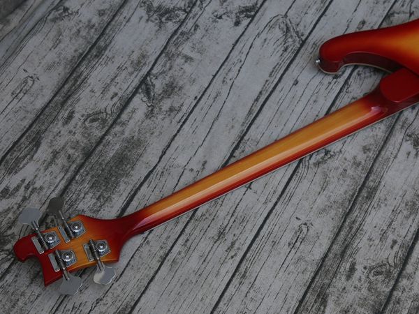 

4 strings electric bass guitar neck thru body chorme hardware