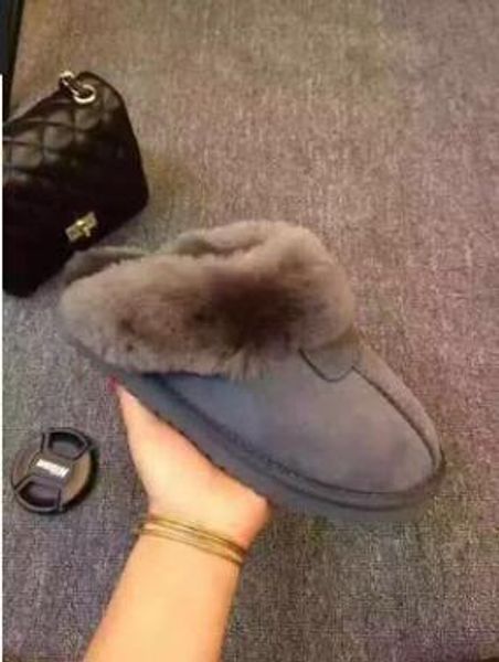 

fashion- australia classic wgg warm fur slippcotton slippers men and womens slippers short boots women's boots snow boots cotton slippe, Black