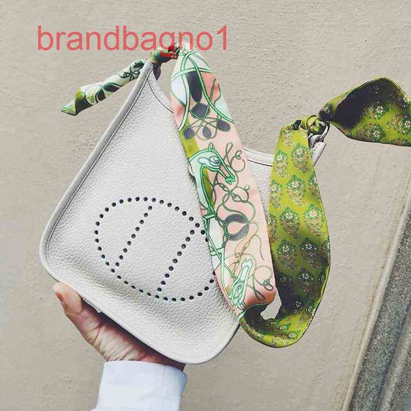 

designer evelyn herme bags 2022 new hollowed out bucket bag head layer cow lea