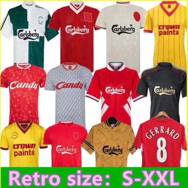 

lvp 1993 1995 04 05 dalglish heskey mens retro soccer jerseys 85 86 08 09 2010 fowler gerrard torres kuyt home away 3rd football shirt retro, Black;yellow