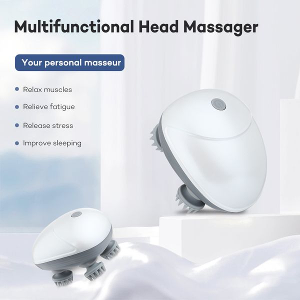 

head massager mini rechargeable massage device electric scalp dragon claw hand multi-function massager for cats pets whole bodyn