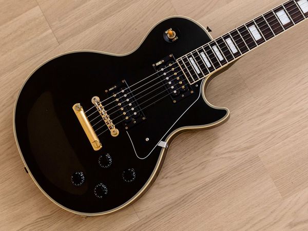 

1990 burny black beauty custom rlc-65 electric guitar