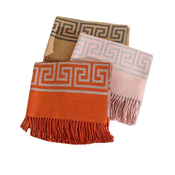 

design woman cashmere scarf men and women winter scarves ladies shawls big letter wool print pashminas 70cm x 200cm, Blue;gray