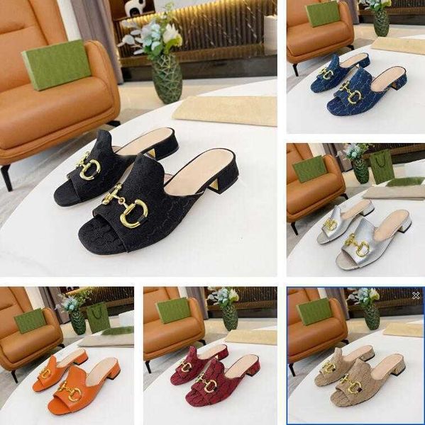 

women horsebit slide sandal women leather slipper sandals gold-toned hardware outdoor designer lady wide strap high heel block rubber sole, Black
