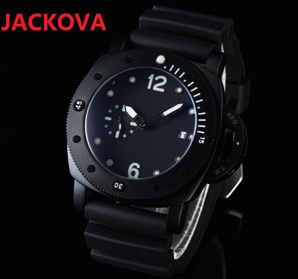 Top Marke schwarz silikon quarz mode herren zeituhr uhren 50mm auto datum männer große zifferblatt designer lumious nachtlicht männliche geschenke armbanduhr relogios