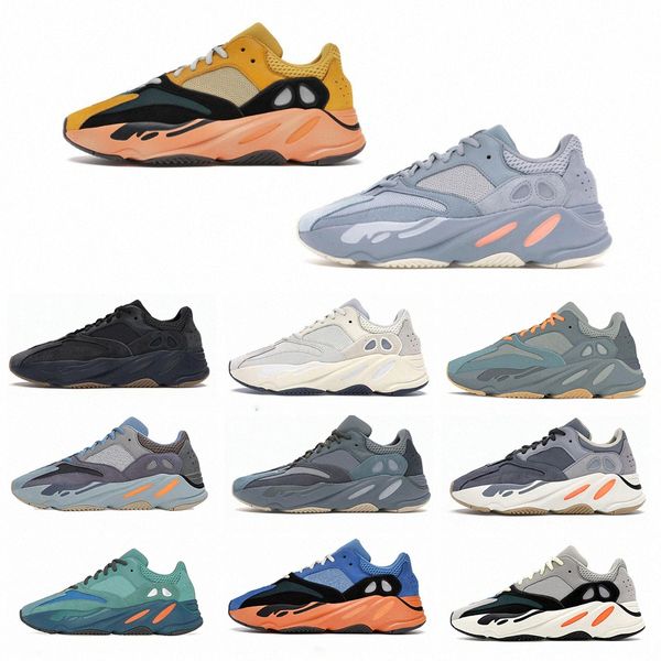 

designer wave runner 700 v2 v3 mnvn man woman athletic shoes og solid cream sun bright hospital blue orange enflame amber mens trainer zoom, Black