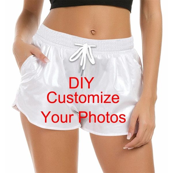 

cloocl kirim foto anda sendiri celana pendek diy kustom anime untuk wanita 3d fashion cetak kasual pantai drop 220613, White;black