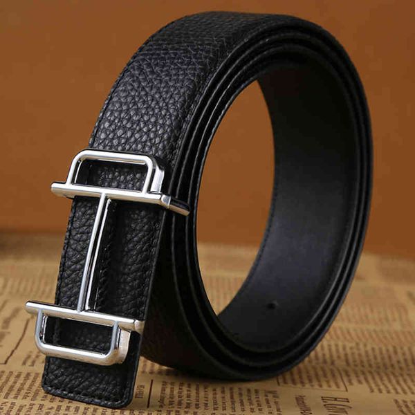 

leather hig quality men logo belt luxury brand ladies fasion trend 2022 new designer g s genuine dress, Black;brown