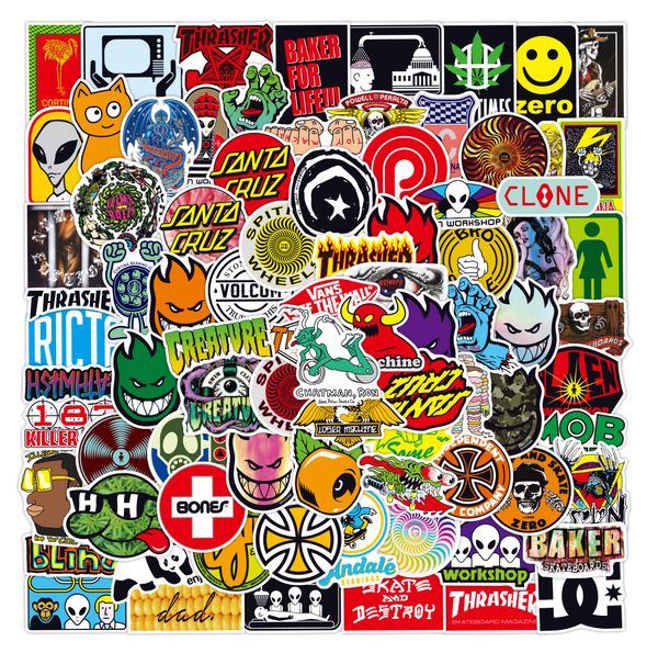 

100pcs lot graffiti lapstickers pack for luggage skateboard waterproof decals course toys phone case notebook