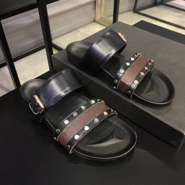 

-sandal luxury bom bom dia flat mule designer lady gentlemen colorful canvas letter anatomic leather slide 7 style 2020 ne266l, Black
