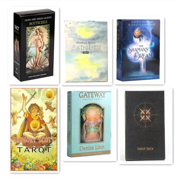 Gioco di carte dei tarocchi all'ingrosso della fabbrica Pikachu Wizard Smith Waite Wild Tarot Gioco da tavolo Solitario con scatola dei colori Versione inglese