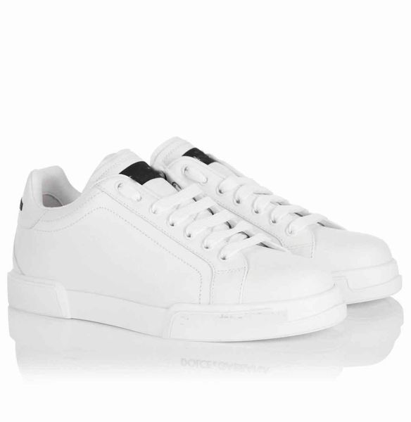 

famous runner brand calfskin nappa portofino sneakers shoes for men technical walking design rubber sole outdoor trainers eu38-45, Black