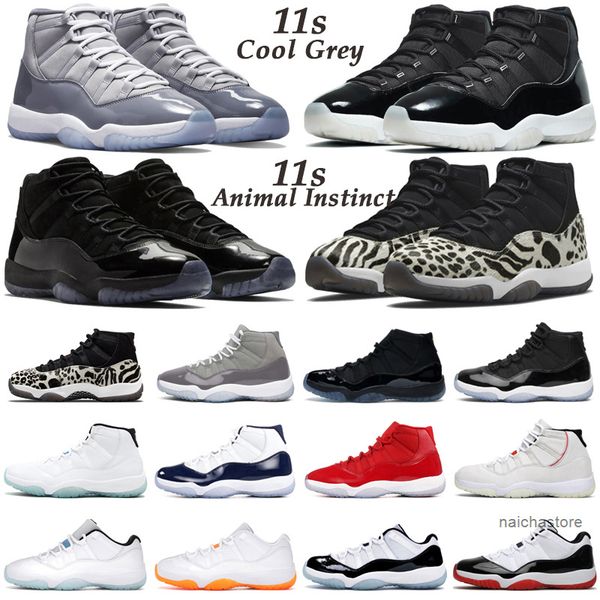

basketball shoes 11s cool grey jumpman 11 animal instinct jubilee 25th anniversary bred concord 45 varsity red legend blue mens trainers