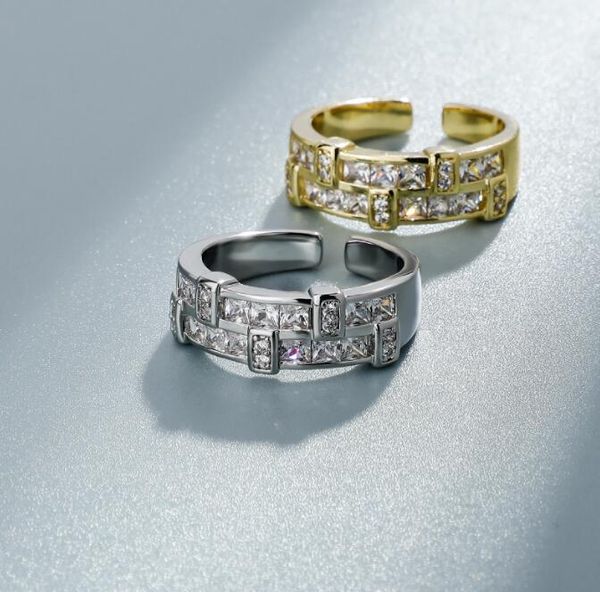 

hip hop band ring 3a+ cz stone paved bling iced out bird t shape finger rings for women men rapper jewelry gold silver color gift