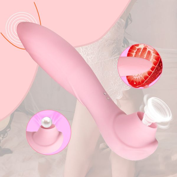 Сосать вибратор для женщин сексуальные игрушки силикон с двойной головой вибрирующие волшебные палочка женский мастурбационный устройство сексуальное
