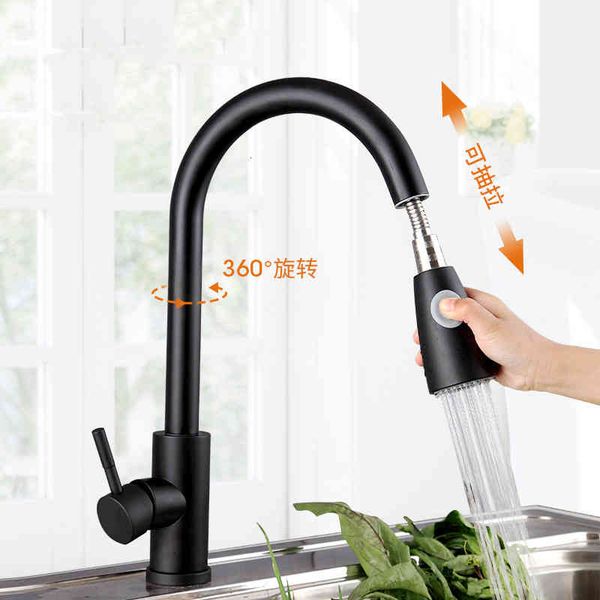 

kitchen faucets black basin pull faucet 360 degree rotatable pull-out splash proof water tank pressurized kitchen and bathroom 80zn