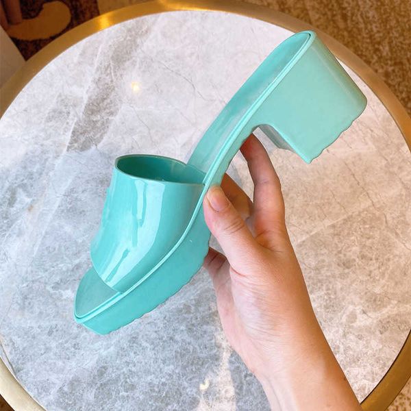 

2022 slippers woman marian sqaure toe red quilted heels shoes pu high mules women sandals sliper 9cm, Black