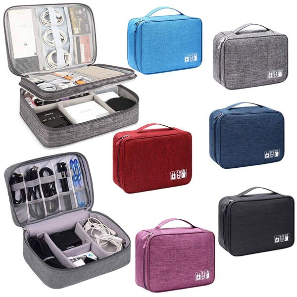 

travel digital storage bag portable digital usb gadget organizer charger wires cosmetic zipper storage pouch accessorie supplies 220421