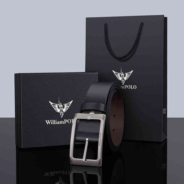 

belts emperor paul belt men's leather layer pure cow needle buckle simple young business 4gdj, Black;brown