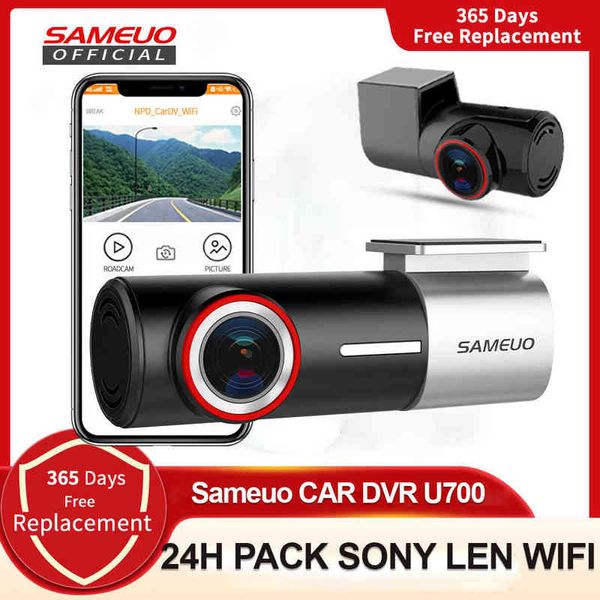 SameUo U Dash Cam Cam Front e traseiro Câmera de câmera qhd P Car DVR com Cam Dashcam WiFi Video Recorder H Monitor de estacionamento J220601