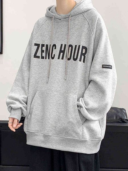 

men's hoodie streetwear 2022 new men clothing pullover harajuku hip hop letter print couples sweatshirts hoodies t220726, Black