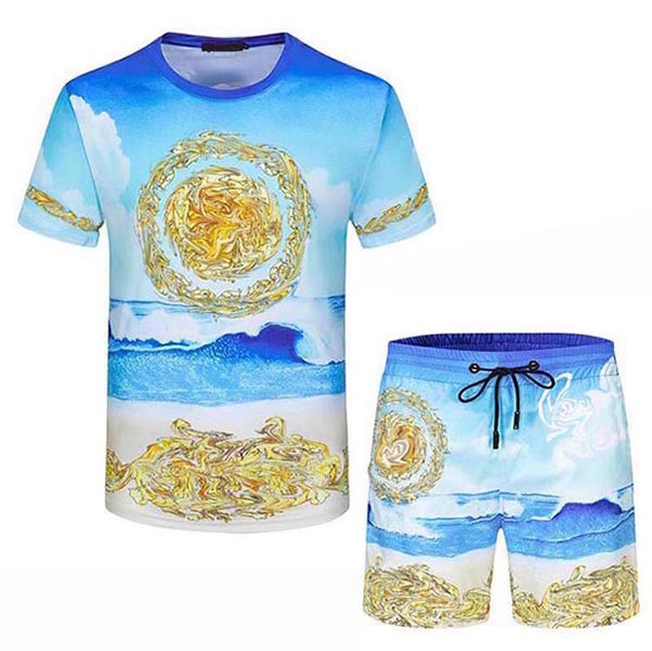 

men's sportswear set 2022 summer tracksuits two pieces sets clothes tshirt shorts suit male streetswear -3xl, Gray