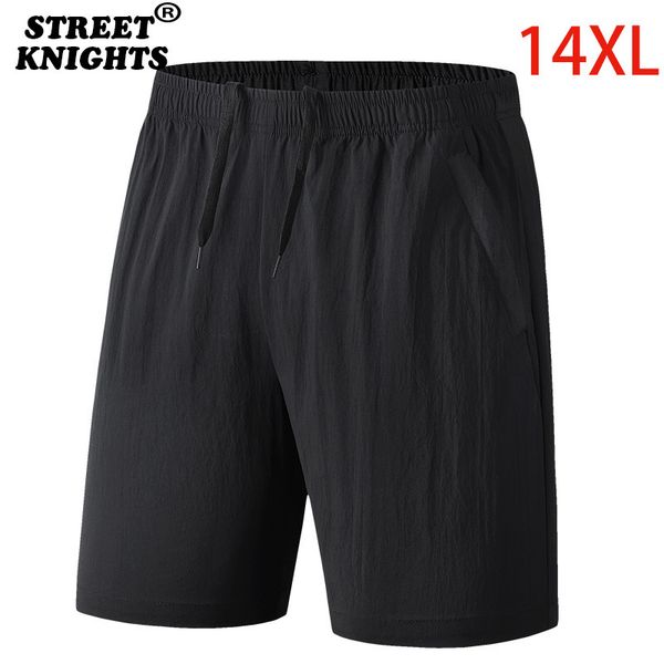 

plus size 12xl 13xl 14xl men solid quick dry shorts mens summer breathable sportswear jogger large board beach male 220616, White;black