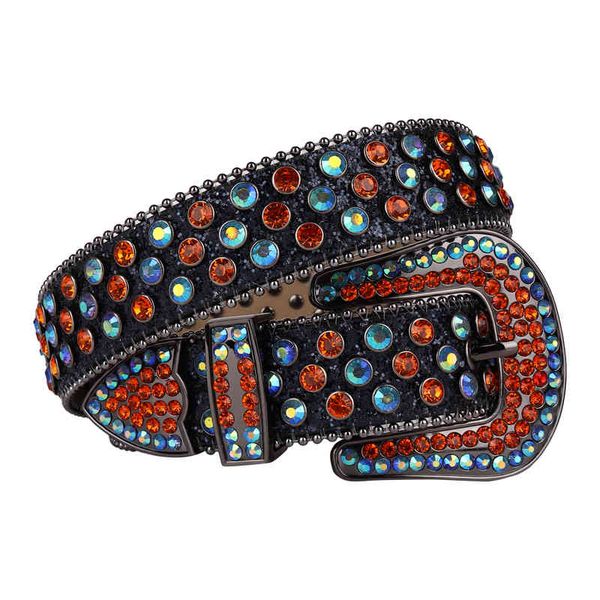 

wtern men cowboy diamond studded belt luxury digner brand black belts for women jeans leather belt buckle cinto masculino, Black;brown
