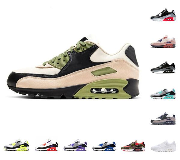 

womens 2021 90 men casual shoes classic 90s black red white sports trainer cushion surface breathable sport sneakers eur 40-46