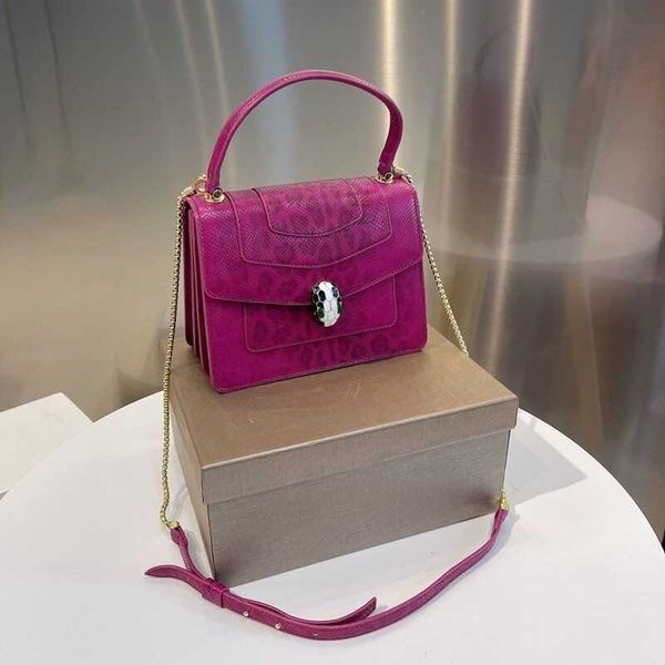 

chain organ bags flap bag for women genuine leather shoulder handbag classic snake print diamond hasp crossbody