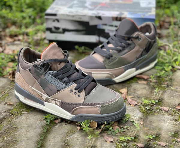 

shoes 3 patchwork 3s dark hazel multi-color outdoor sneakers sports original