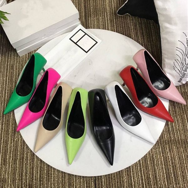 

sandals spring fashion low pointed shallow mouth simple high heel thin women's shoes single shoe commuting xnx2, Black