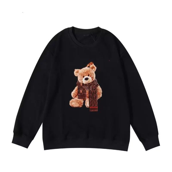 

men's hoodies & sweatshirts 2022 men's women's fashion stylist brand must-have autumn and winter hoodie bear loose couple fog, Black