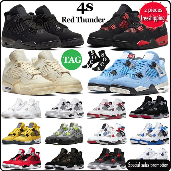 

jumpman 4 men basketball shoes women 4s red thunder military black cat sail white oreo cactus jack university blue mens trainers outdoor