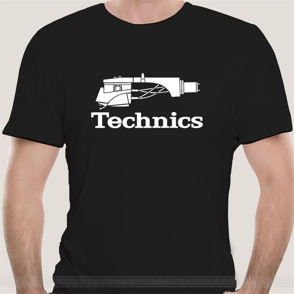 Technics DJ 1200 Turntable Music - Custom Mens Black Tee Tee Fashion Tee рубашка 220509