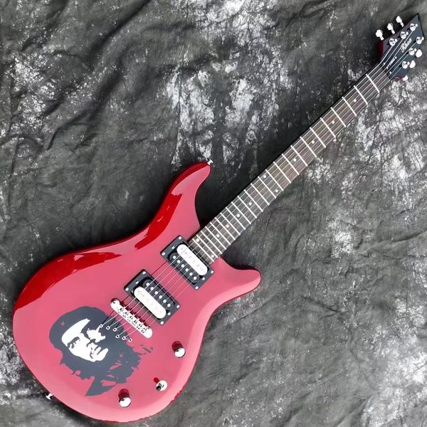 

six string red electric guitar, our shop can customize any style of electric guitar and bass guitar