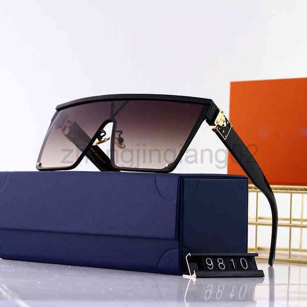 

designer l vs sunglass cycle luxurious eyewear fashion woman mens oversized vintage frameless conjoined square men's driving lvp sungla, White;black